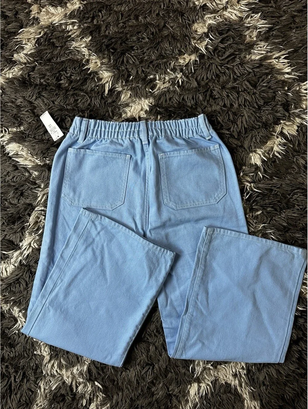 NWT Old Navy High Rise Baggy Wide Leg Pants Light Blue Girls Size Large 10 Plus